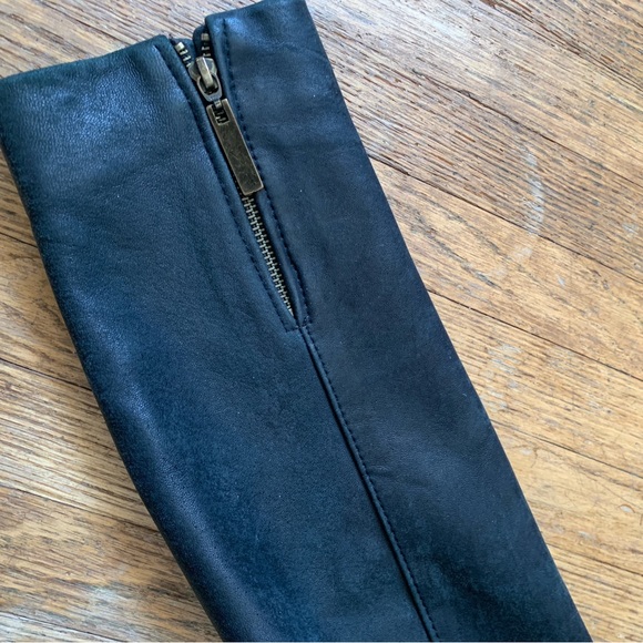 Pretty SUPER SUPPLE Black Leather Jacket🖤Lovely stitching🖤lotsa pockets & zips - Picture 12 of 16